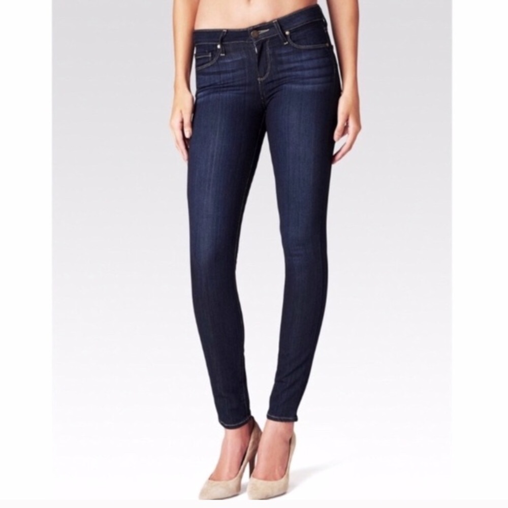 Paige Peg Straight Darkwash Bardot Blue Jeans